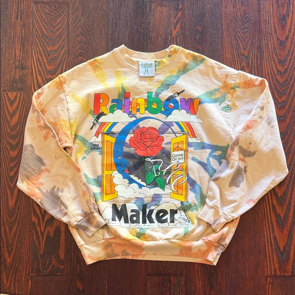 Online Ceramics Rainbow Maker Sweatshirt tie dye